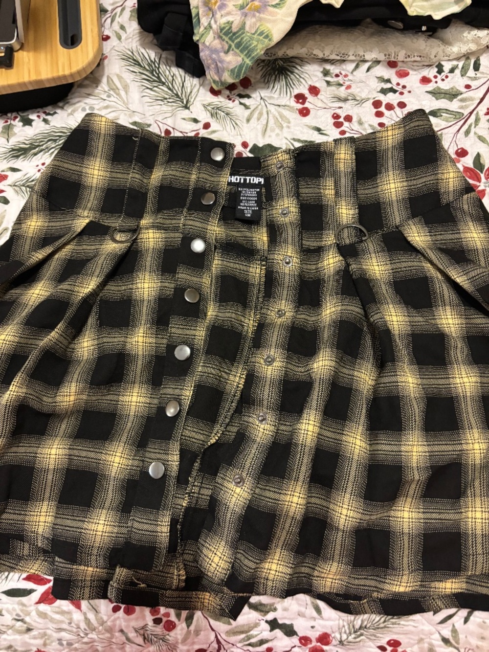Button up mini skirt